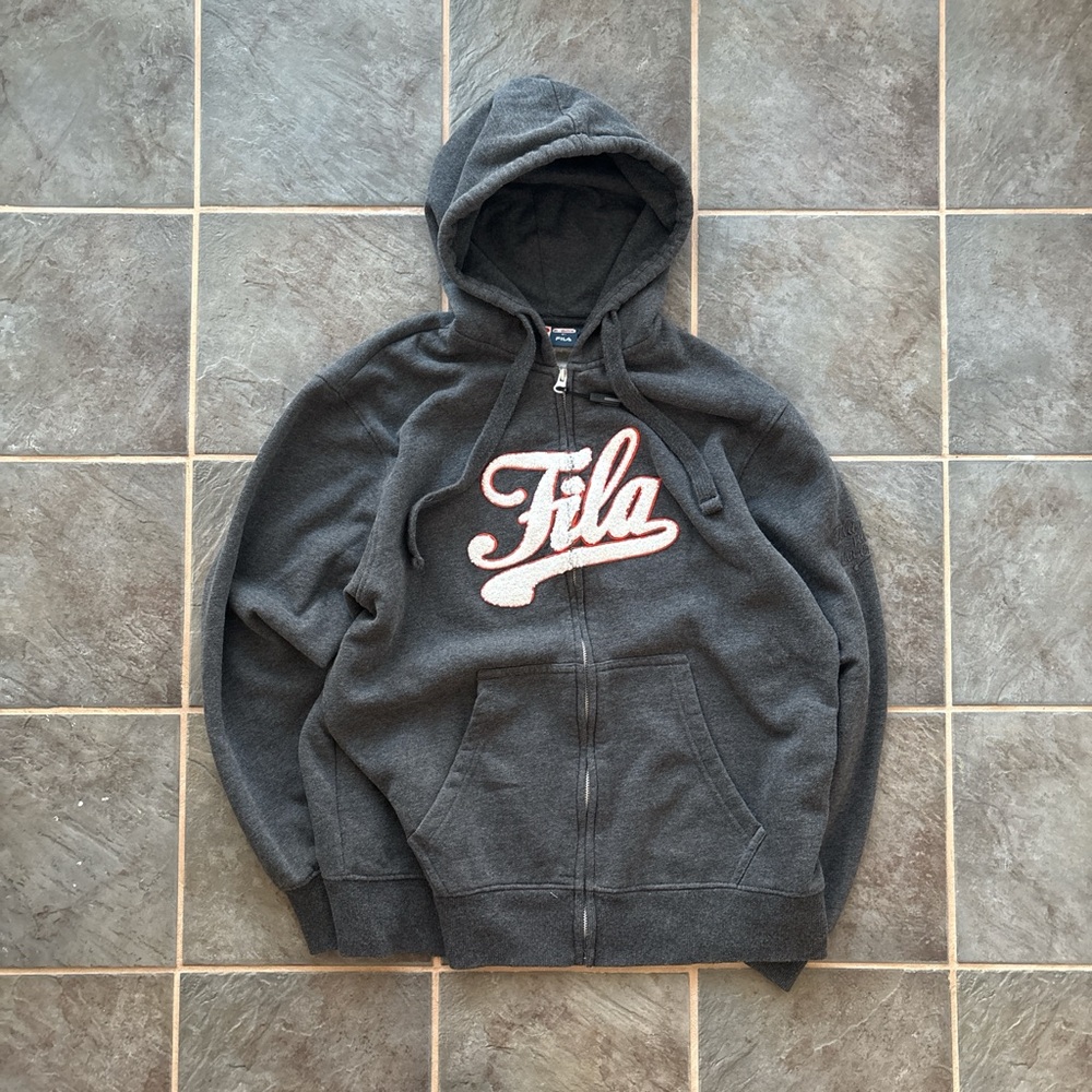 F-box by fila Grey zip up hoodie